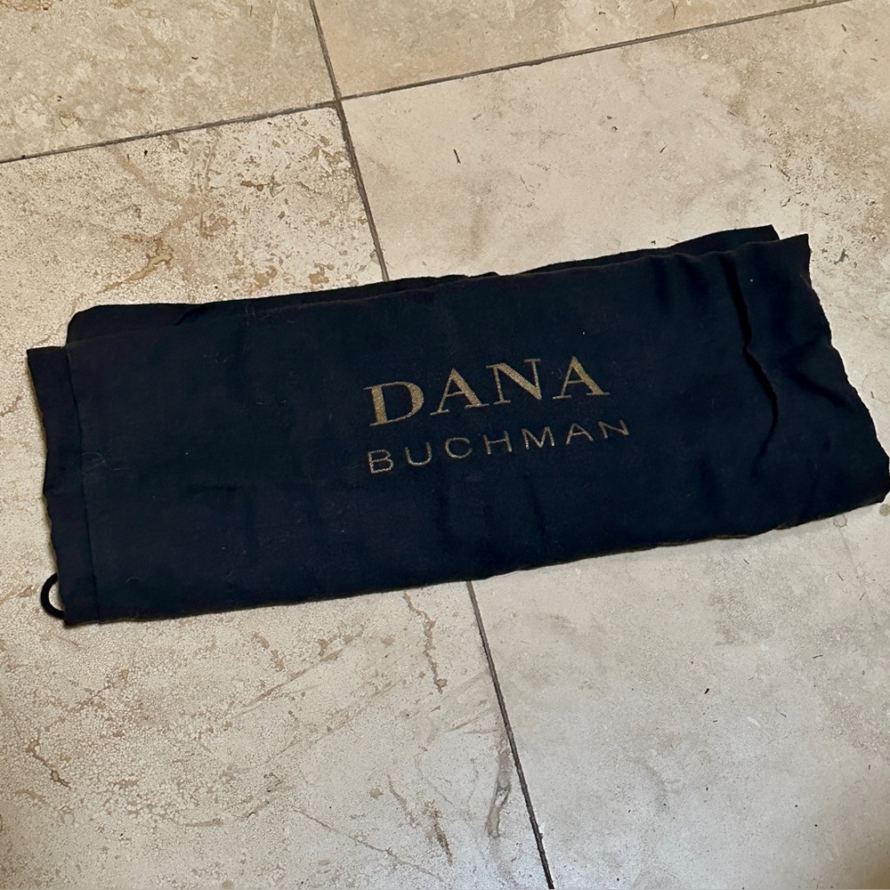 Dana Buchman Leather w/Leopard Pony Fur Tote & Gold Details - Picture 10 of 11